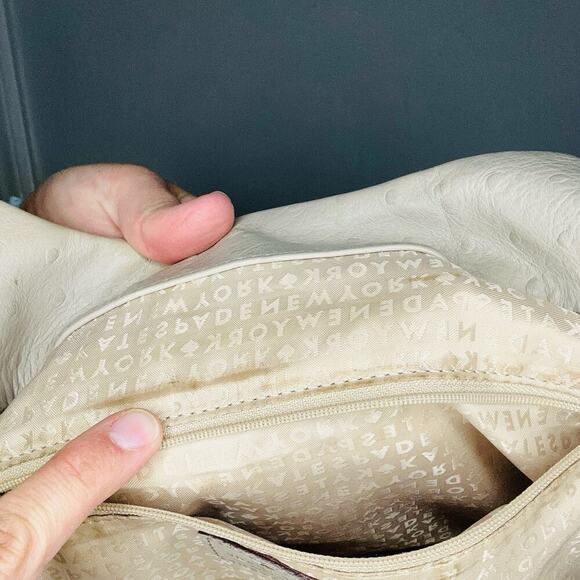 KATE SPADE New York Stone Ostrich Embossed Overlap Closure Shoulder Bag - Picture 5 of 12